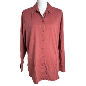 Abercrombie & Fitch Oversized Button Up Longe-Sleeve Resort Shirt Size M NWT